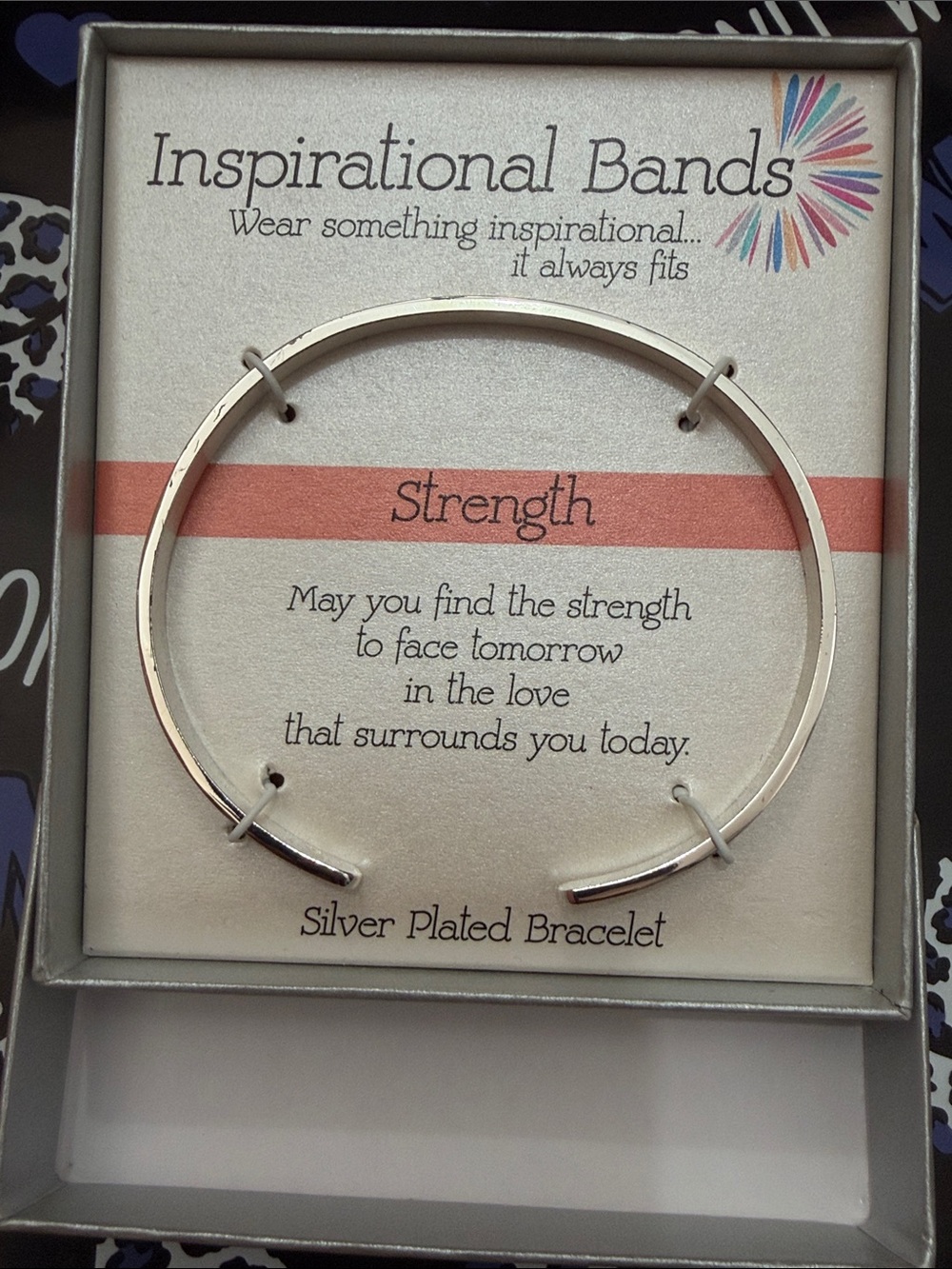 Strength Silver Plated Bracelet - Silver